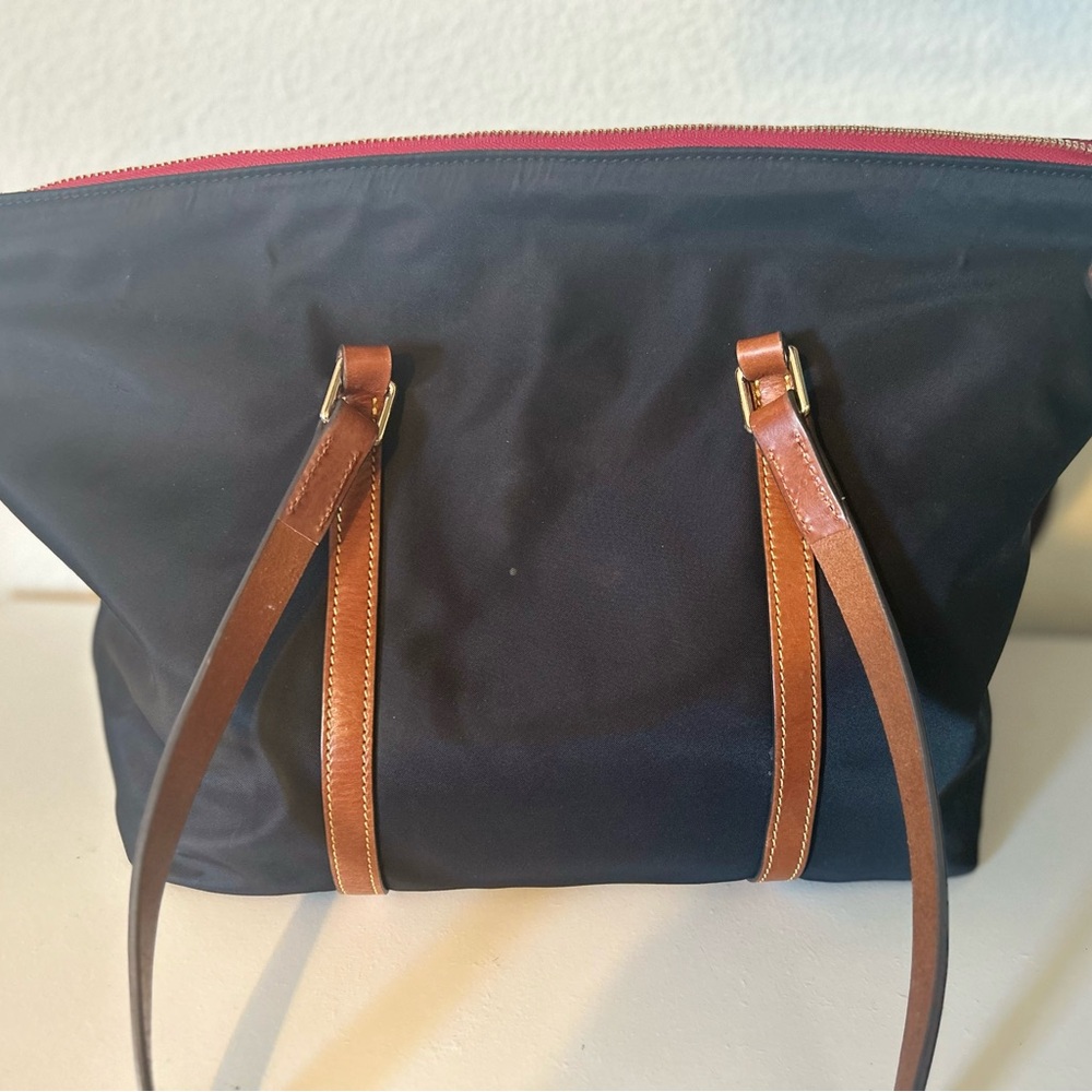 Dooney & Bourke Wayfarer Zip Tote Blue and Tan Classic - Picture 4 of 15